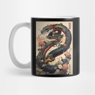 Japanese snake ukiyo e art Mug